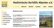 Webdesign: Medizinische Nothilfe Albanien e.V.